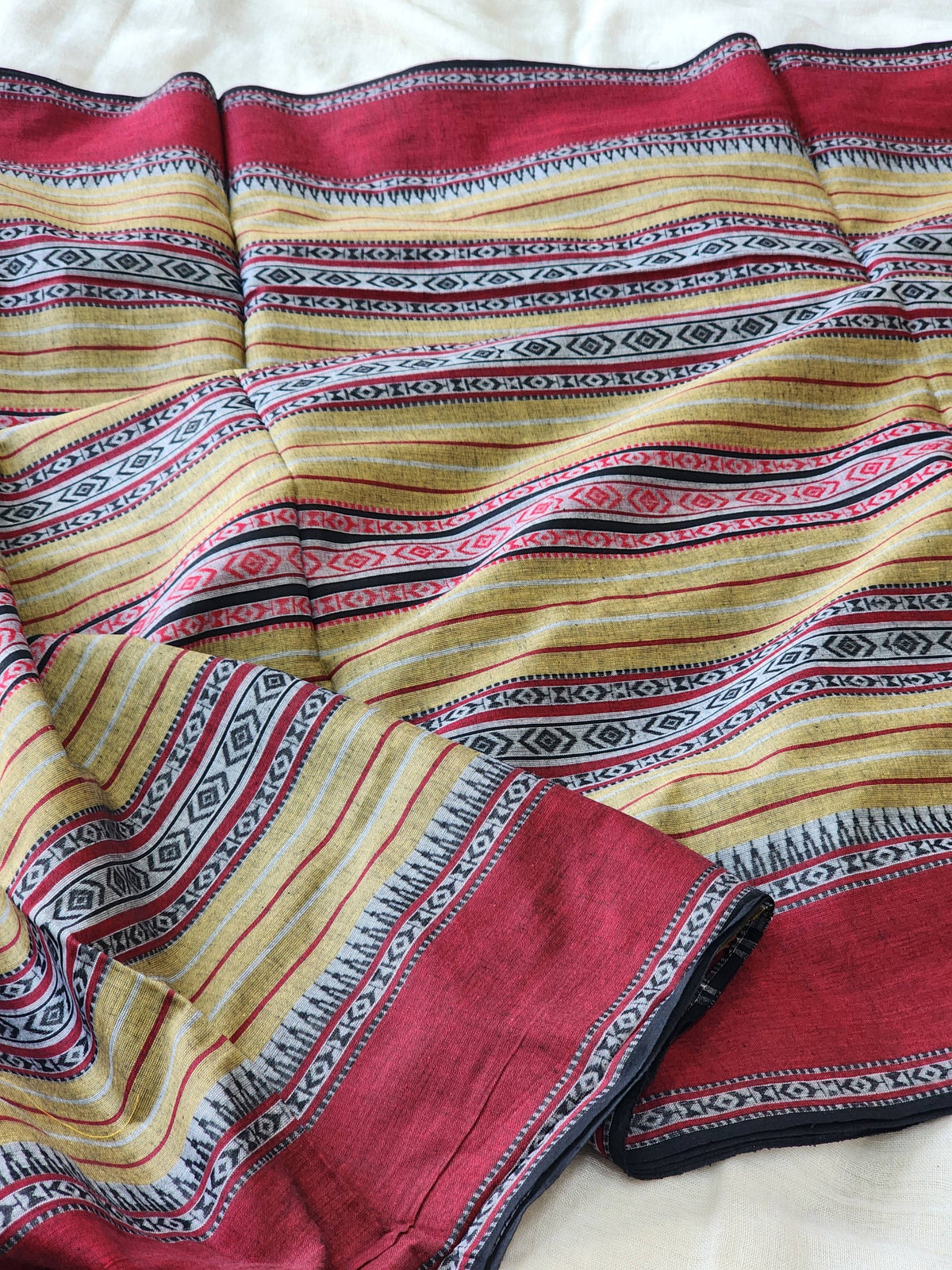 Brown Dhonekhali Cotton Saree