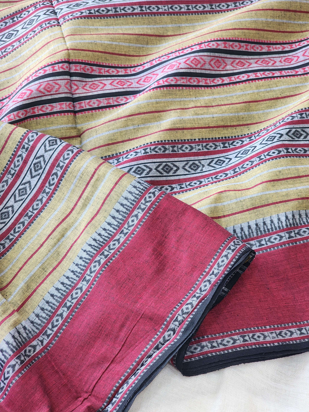 Brown Dhonekhali Cotton Saree