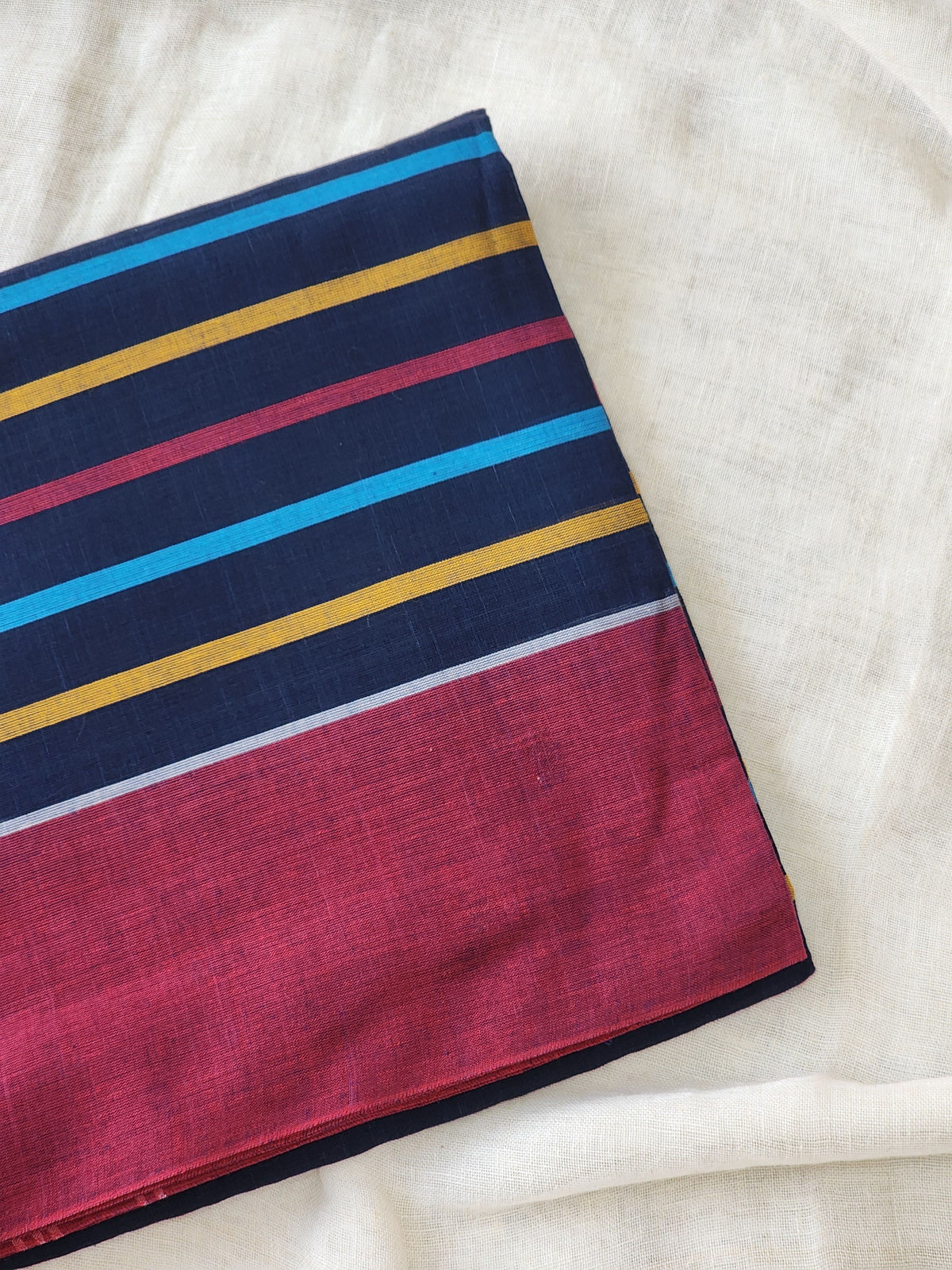 Blue Dhonekhali Cotton Saree