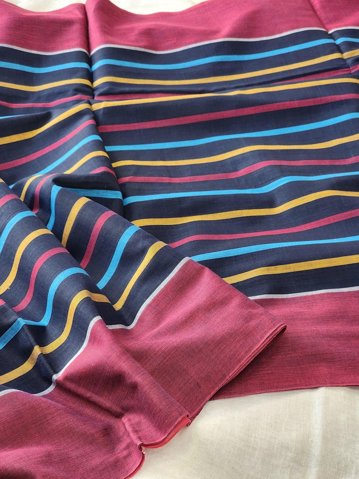 Blue Dhonekhali Cotton Saree