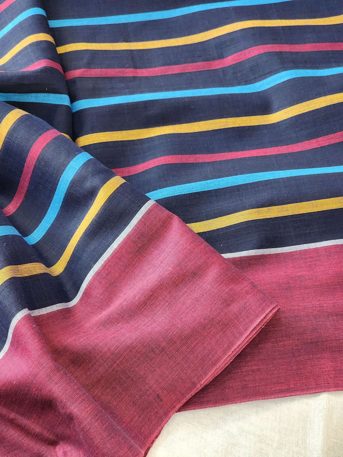 Blue Dhonekhali Cotton Saree