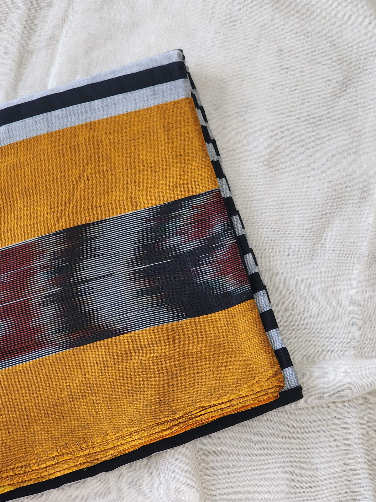Black & Grey Dhonekhali Cotton Saree