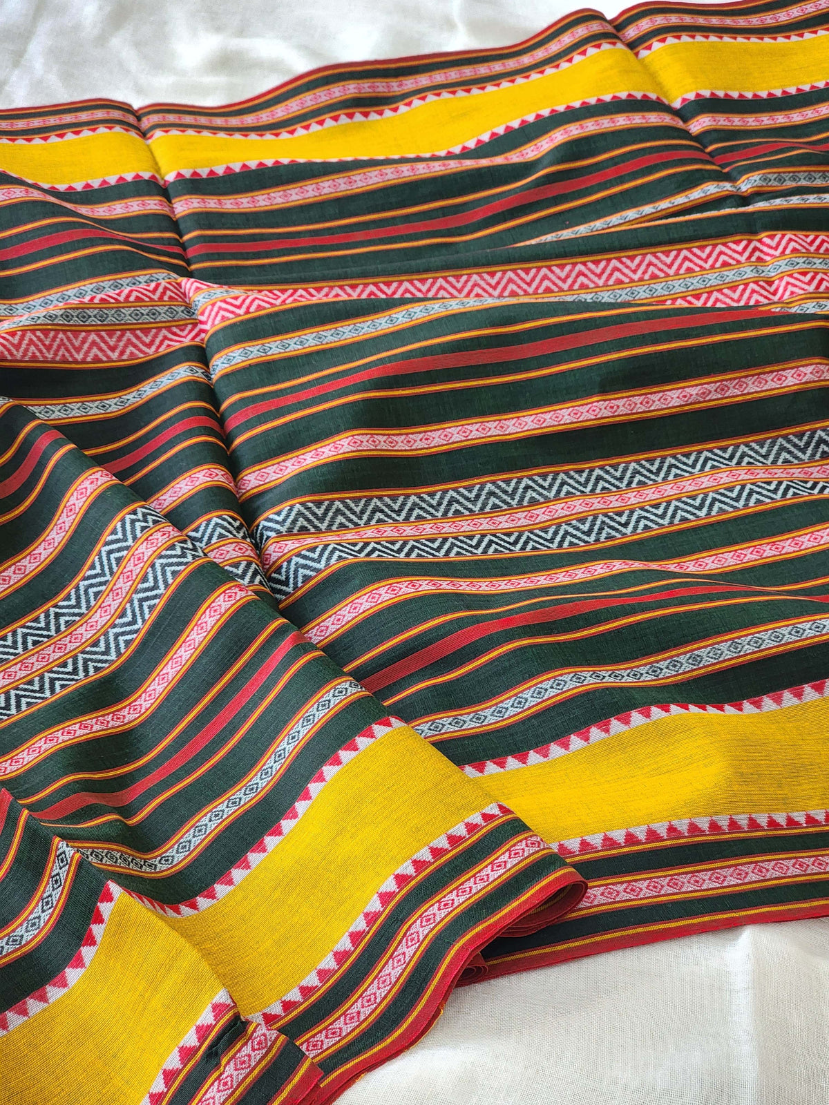 Green Dhonekhali Cotton Saree