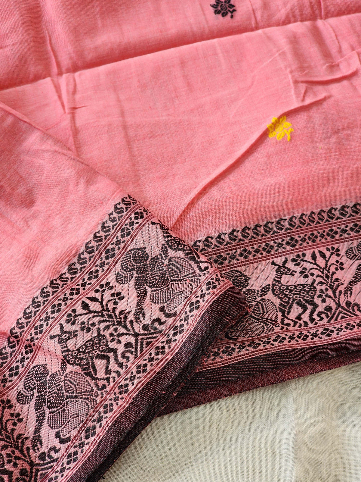 Pink Baluchari Cotton Saree