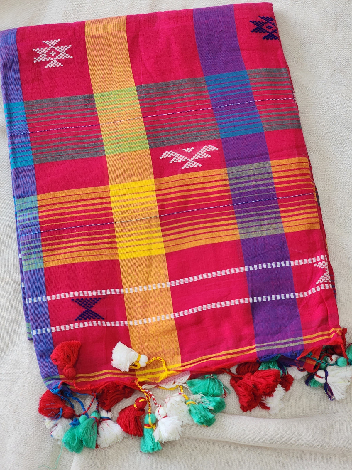 Red Handwoven Cotton Saree