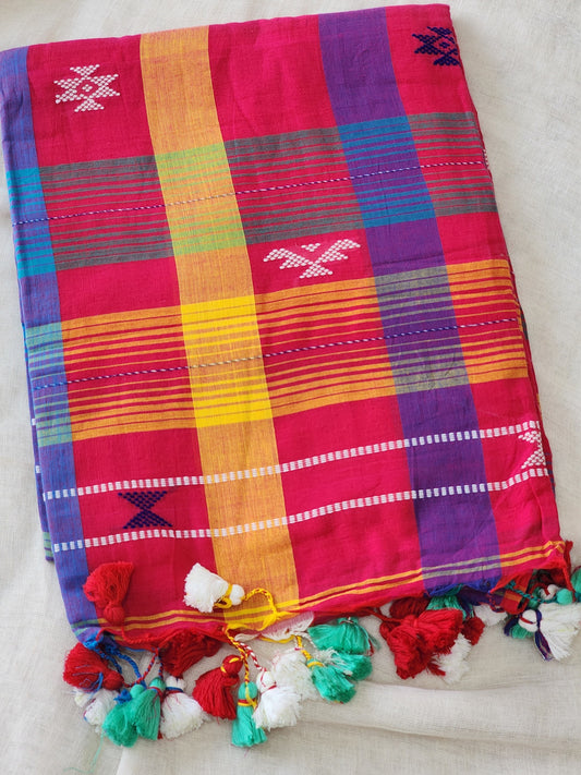 Red Handwoven Cotton Saree