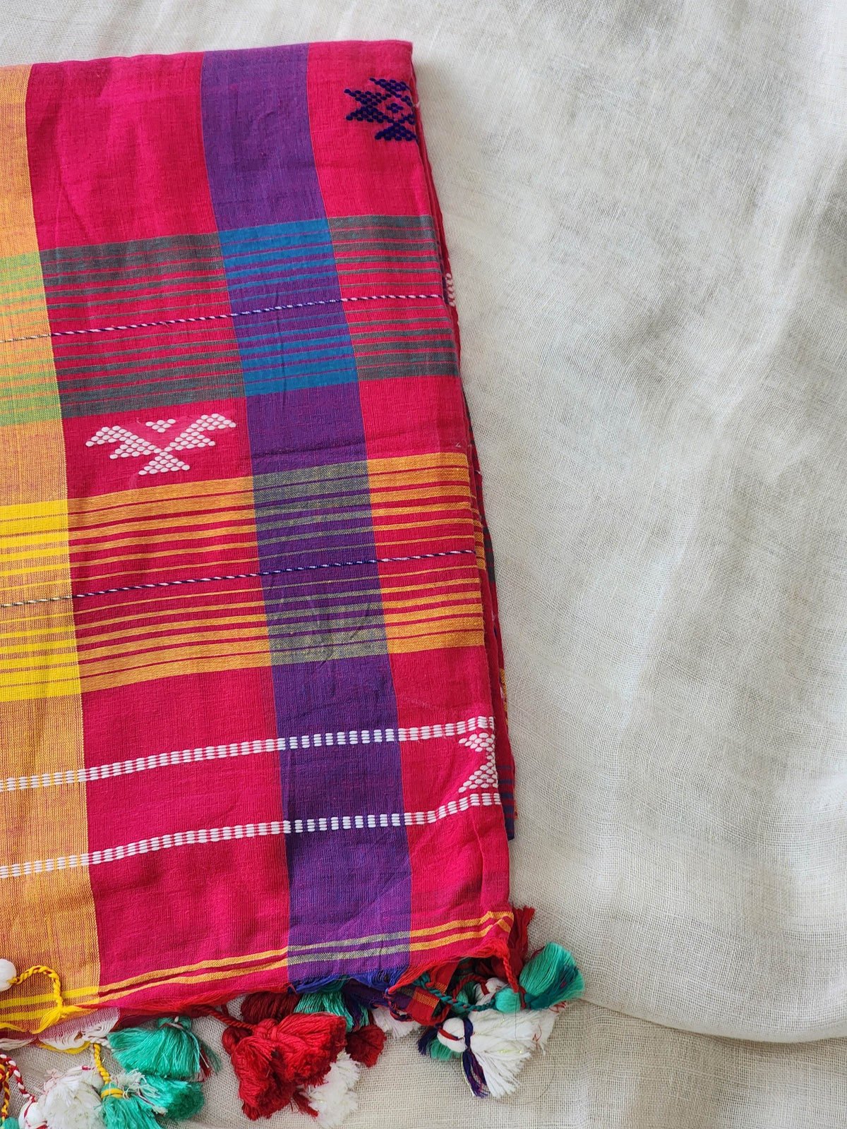 Red Handwoven Cotton Saree