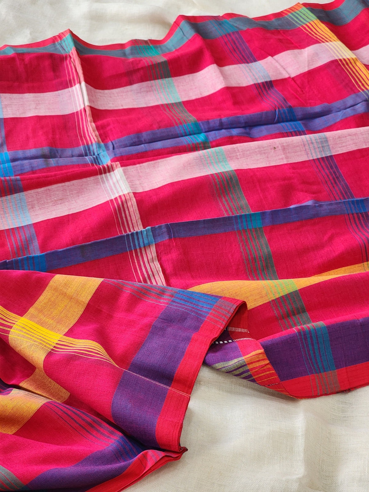 Red Handwoven Cotton Saree