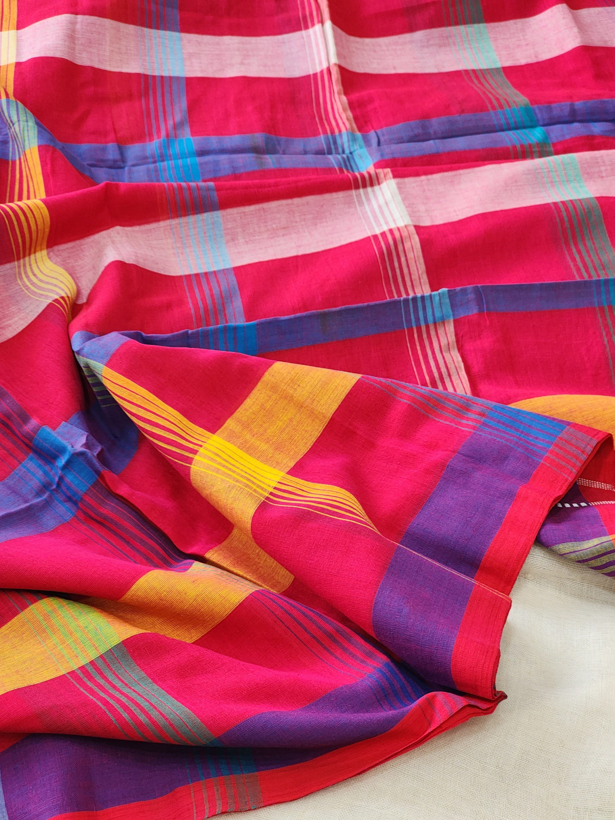 Red Handwoven Cotton Saree