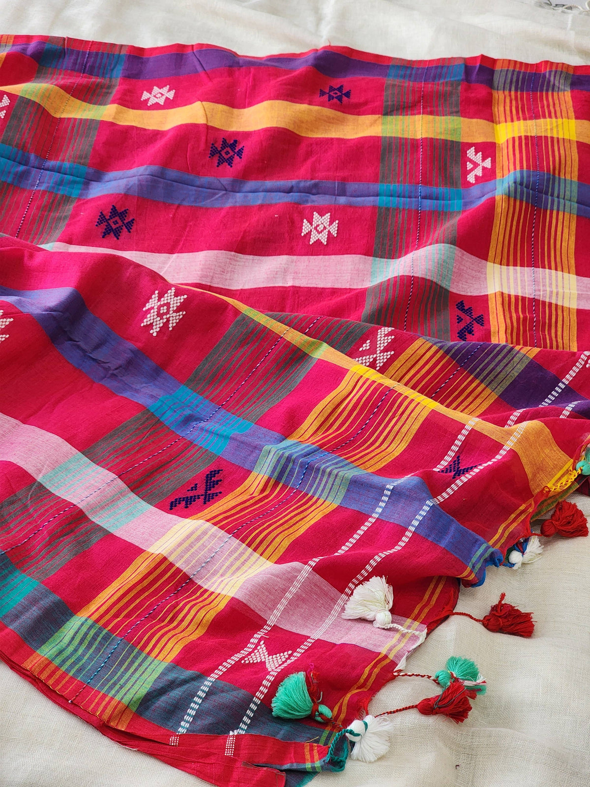 Red Handwoven Cotton Saree
