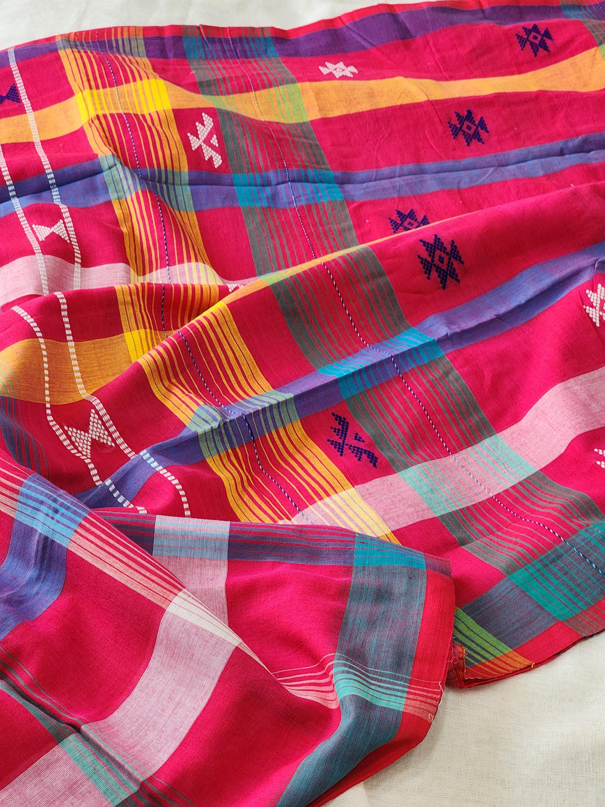 Red Handwoven Cotton Saree