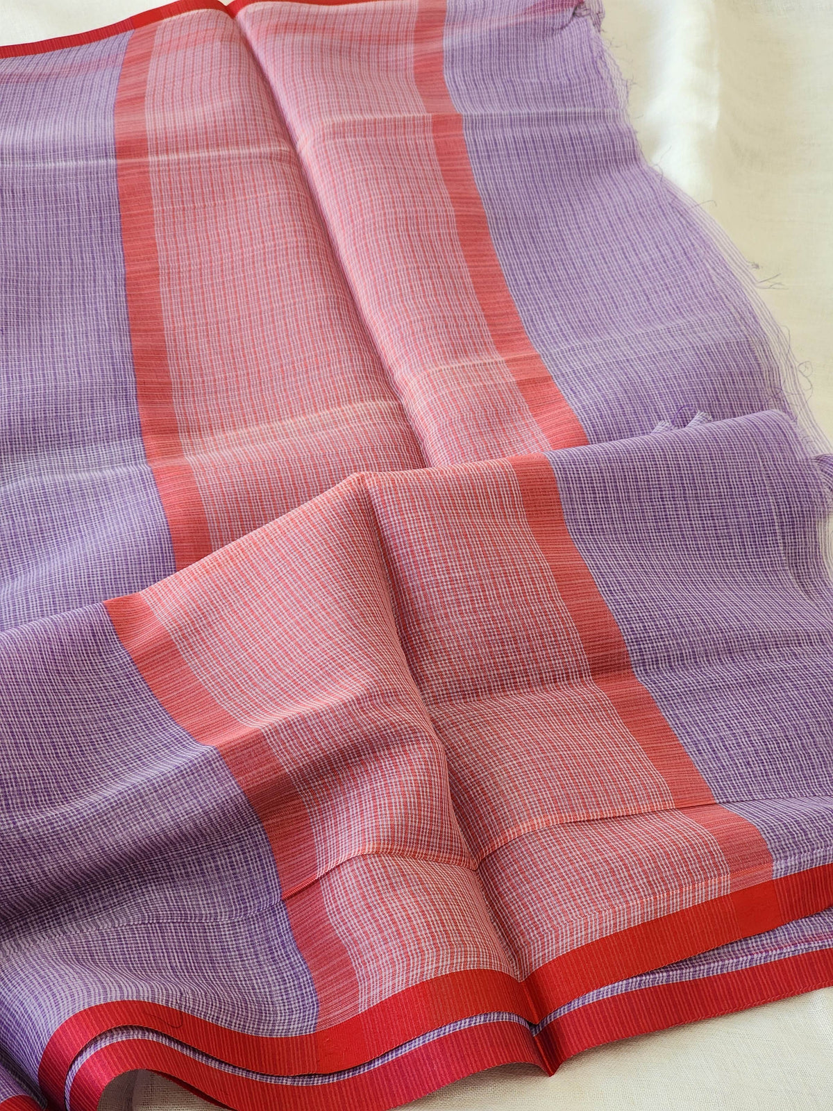Lavender Kota Silk Saree