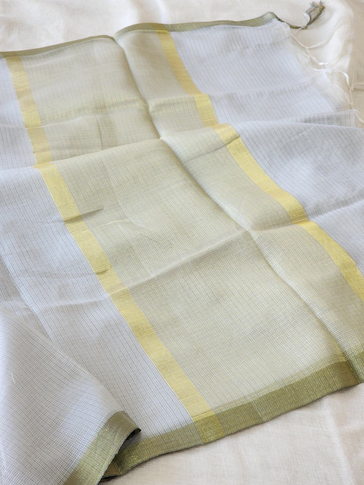 Silver Kota Silk Saree