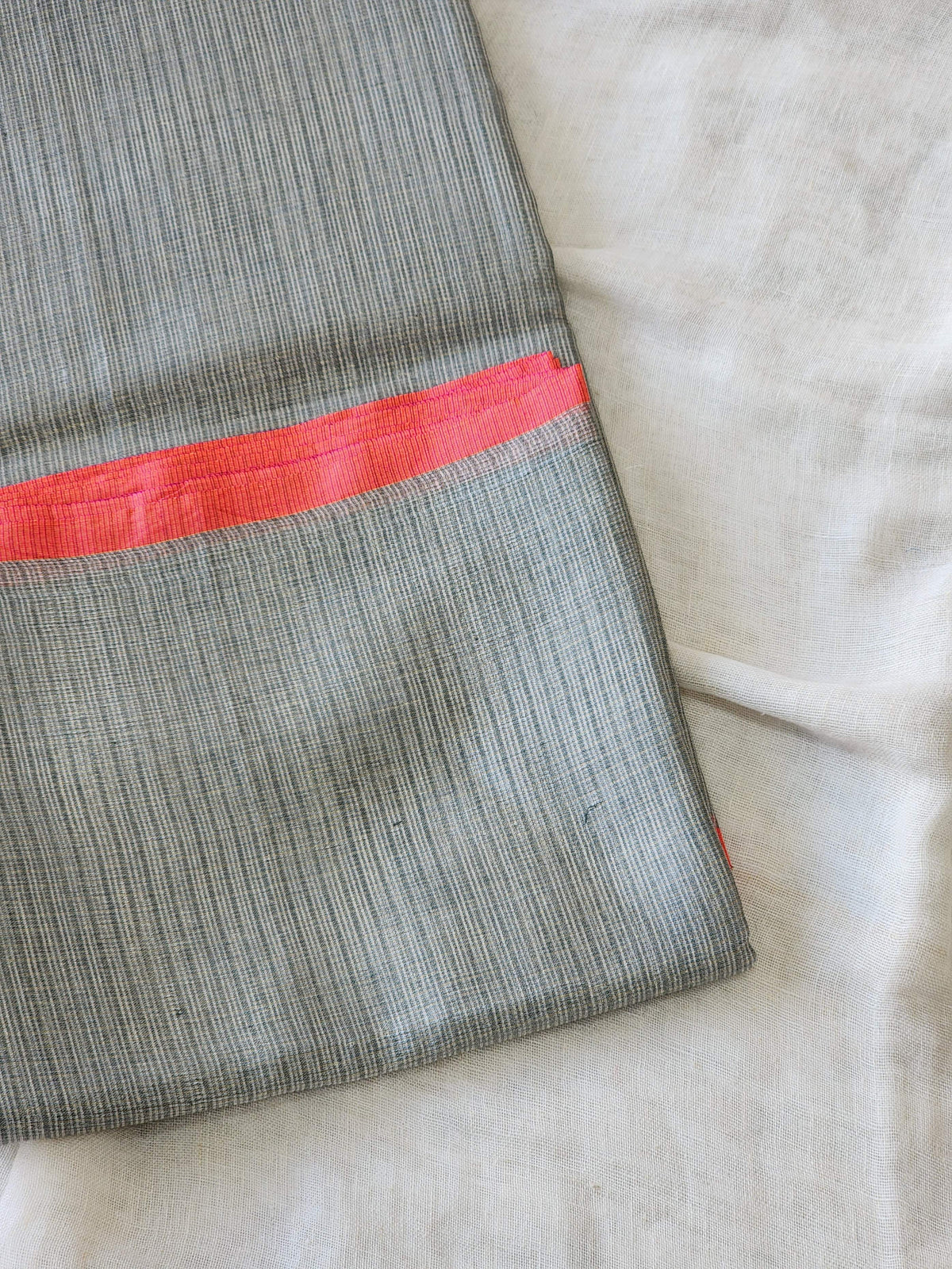 Silver Grey Kota Silk Saree