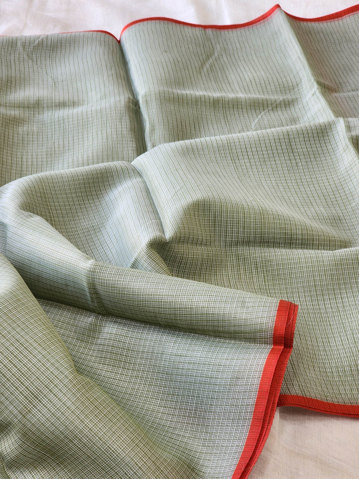 Mint Green Kota Cotton Saree