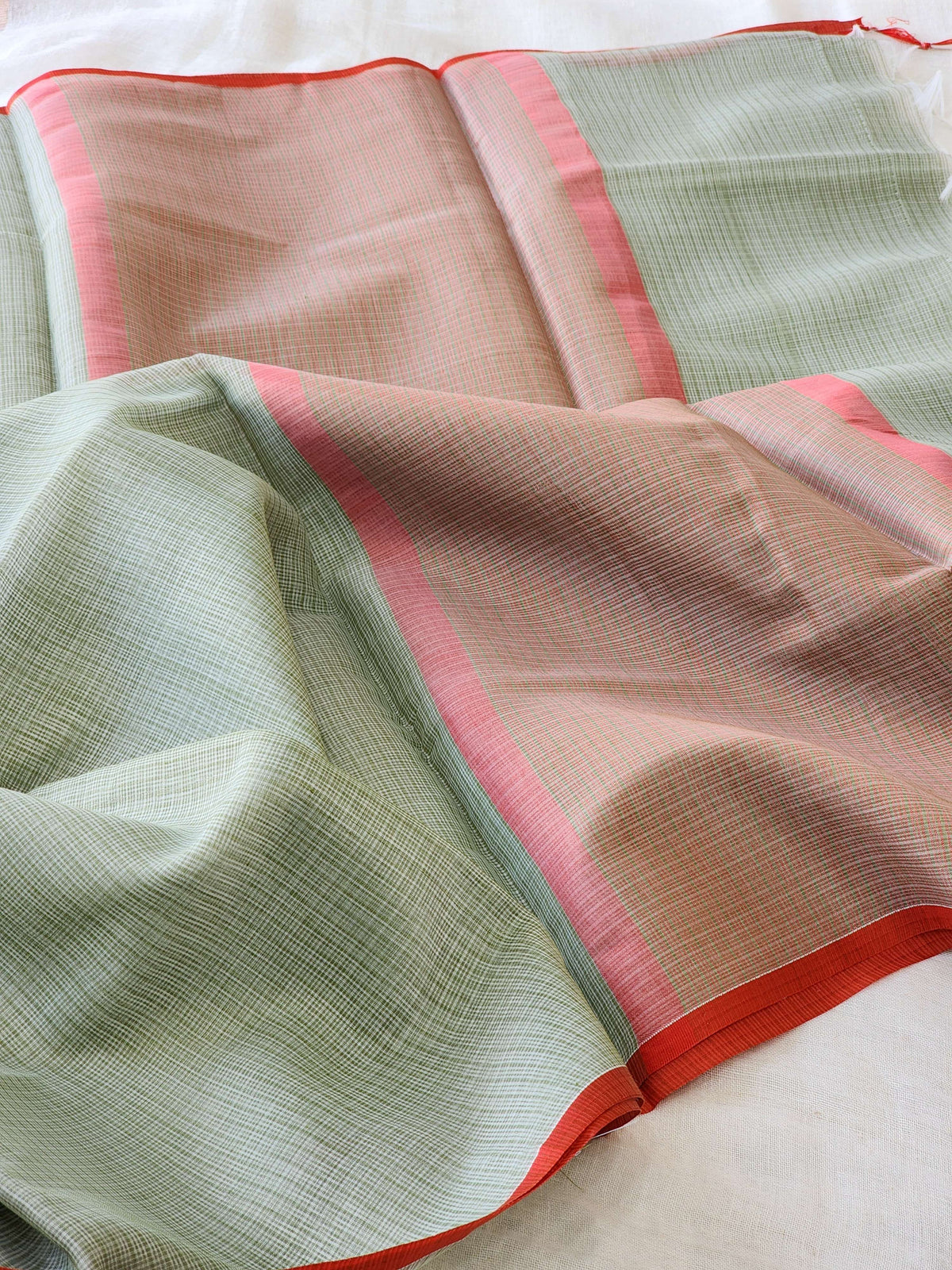 Mint Green Kota Cotton Saree