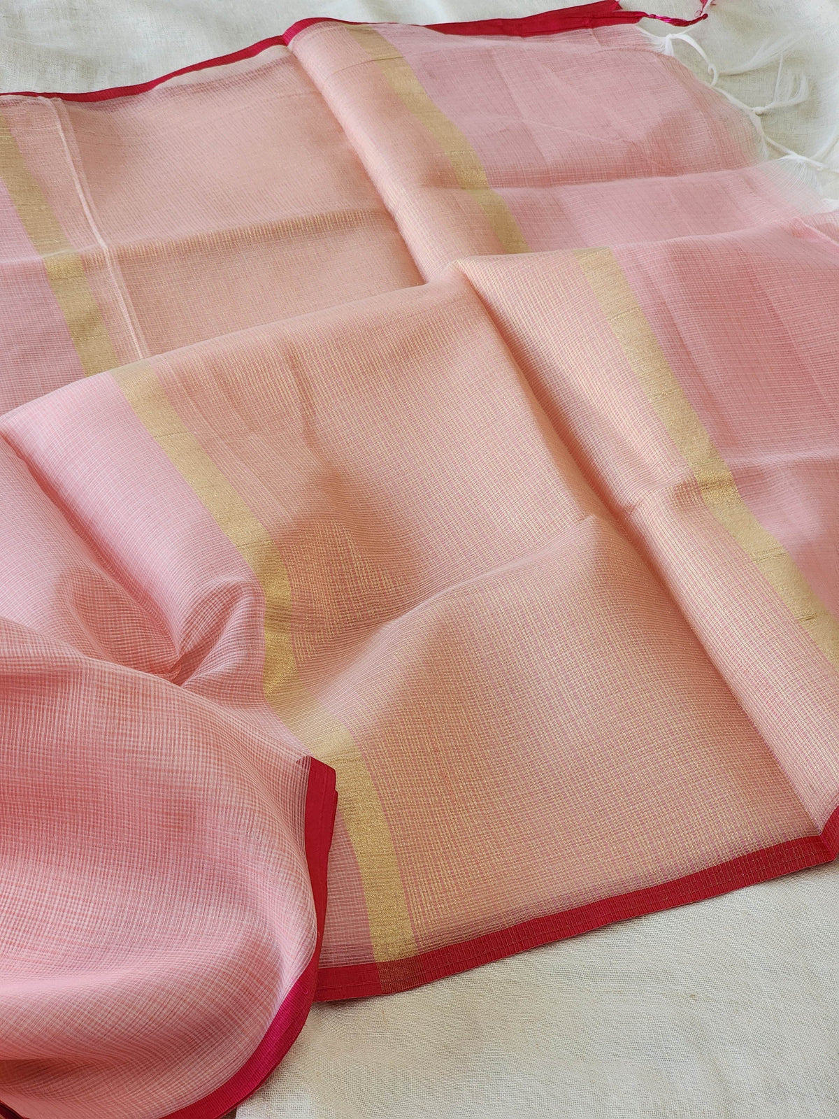 Light Pink Kota Cotton Saree