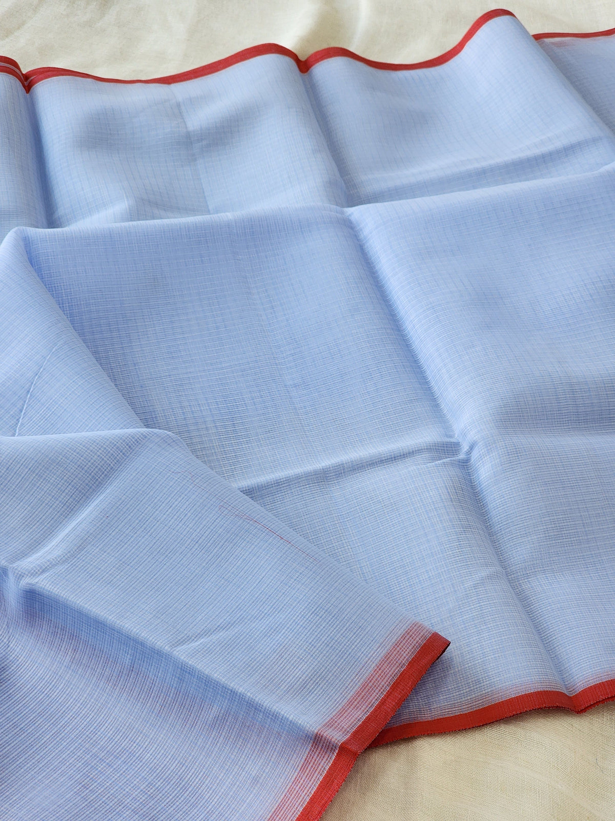 Light Ink Blue Kota Cotton Saree