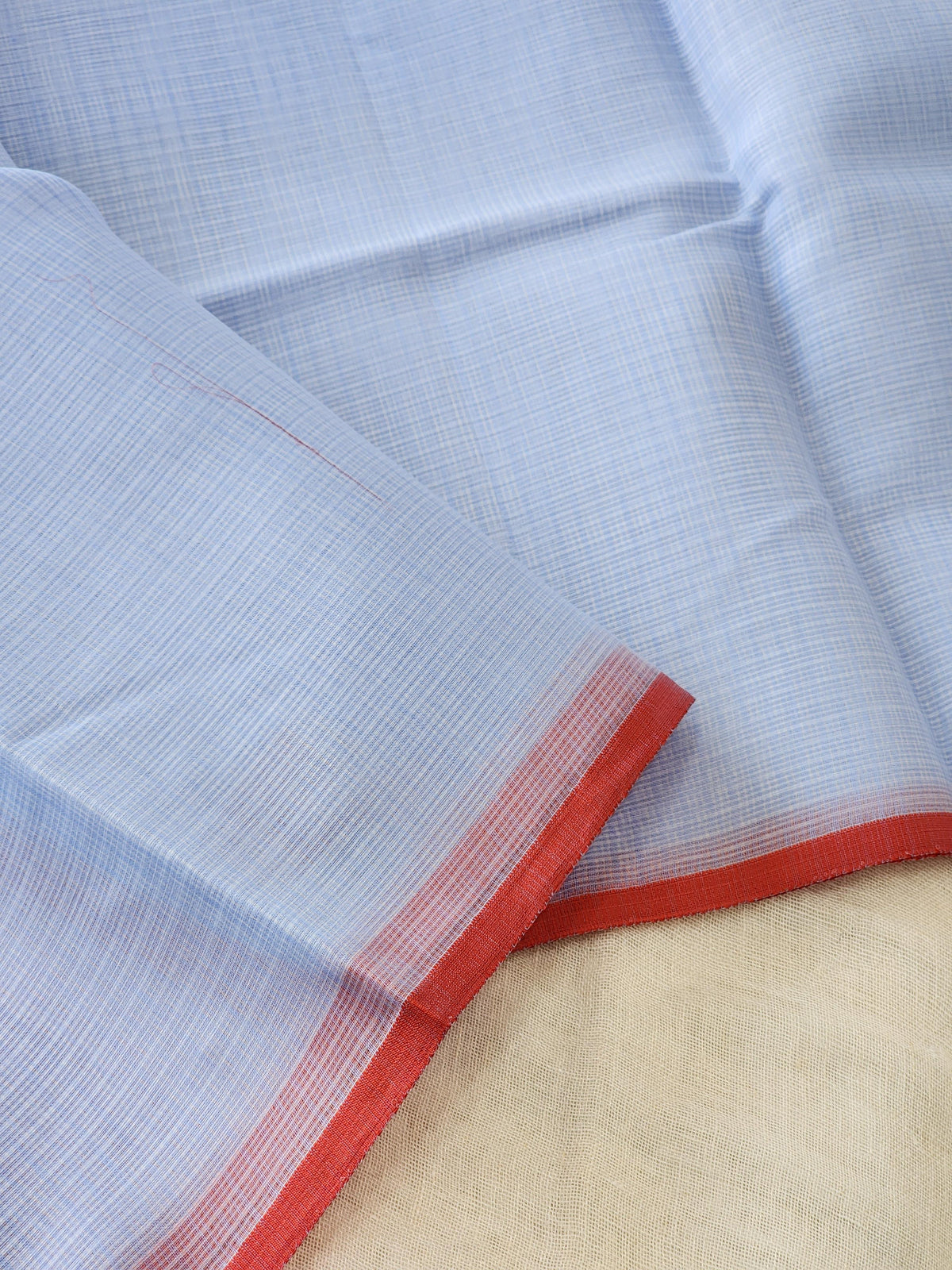 Light Ink Blue Kota Cotton Saree