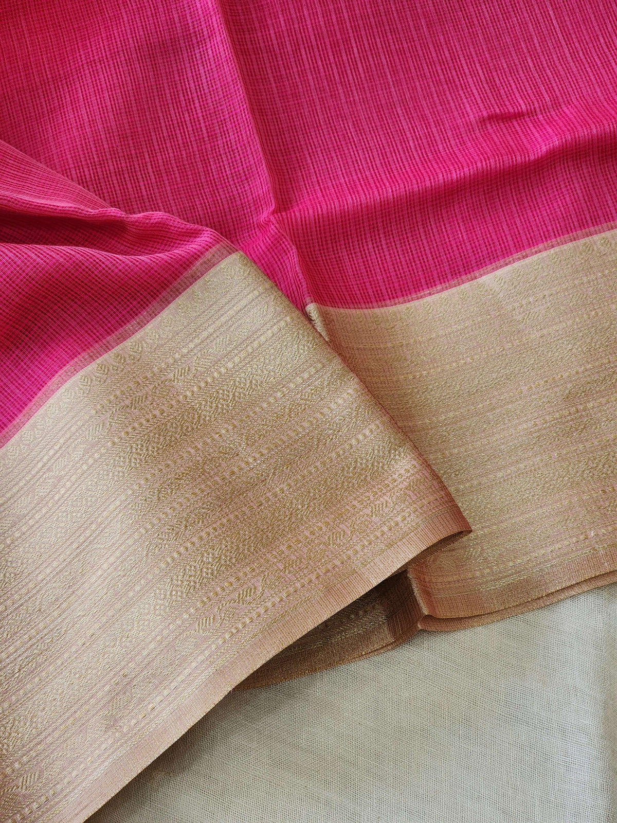 Pink Kota Silk Saree