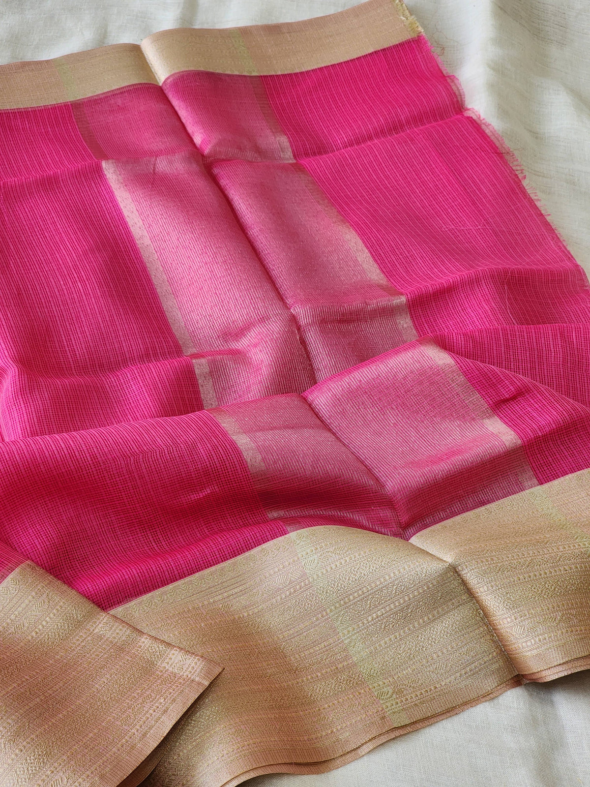 Pink Kota Silk Saree