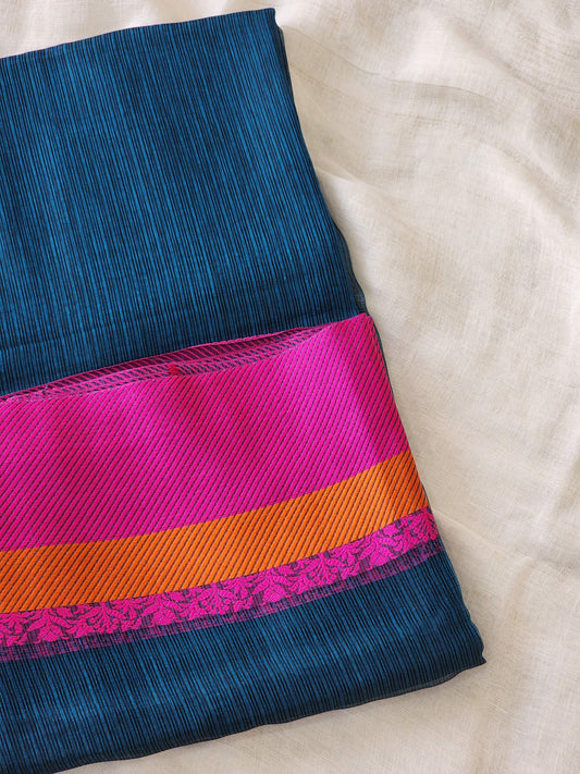 Teal Blue Kota Silk Saree
