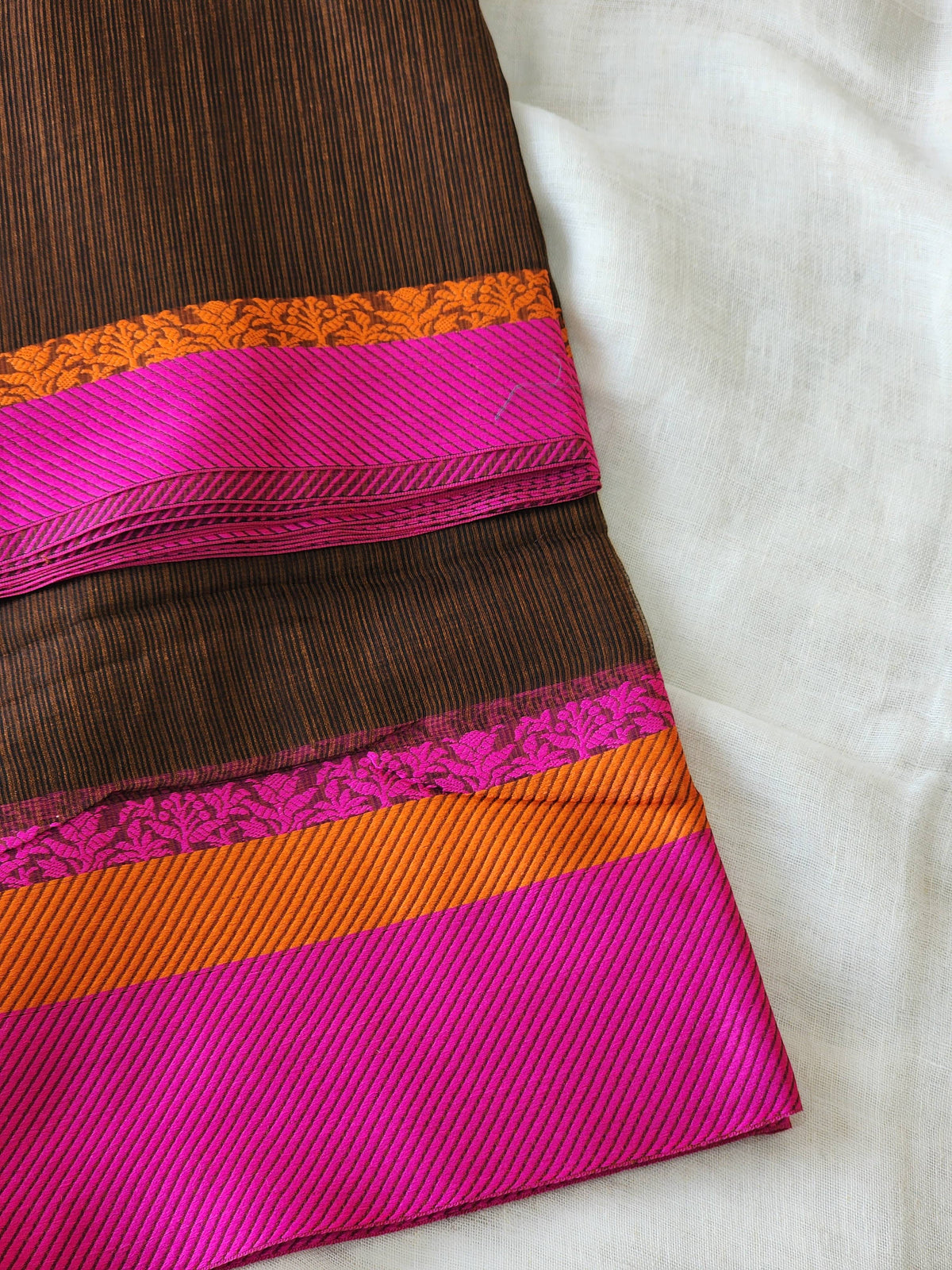 Brown Kota Silk Saree