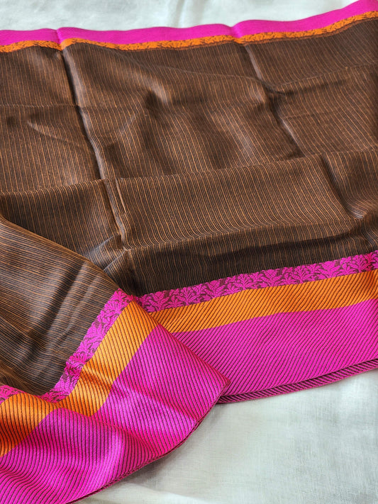 Brown Kota Silk Saree