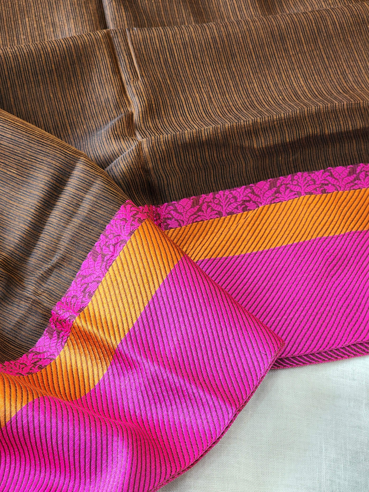 Brown Kota Silk Saree