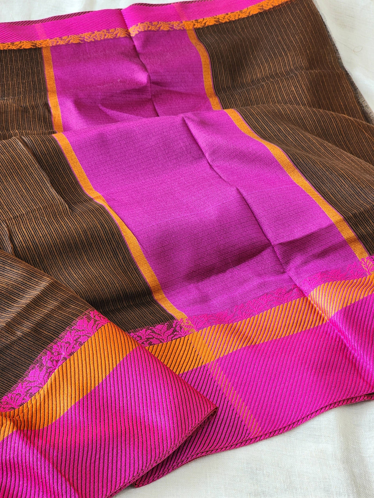 Brown Kota Silk Saree