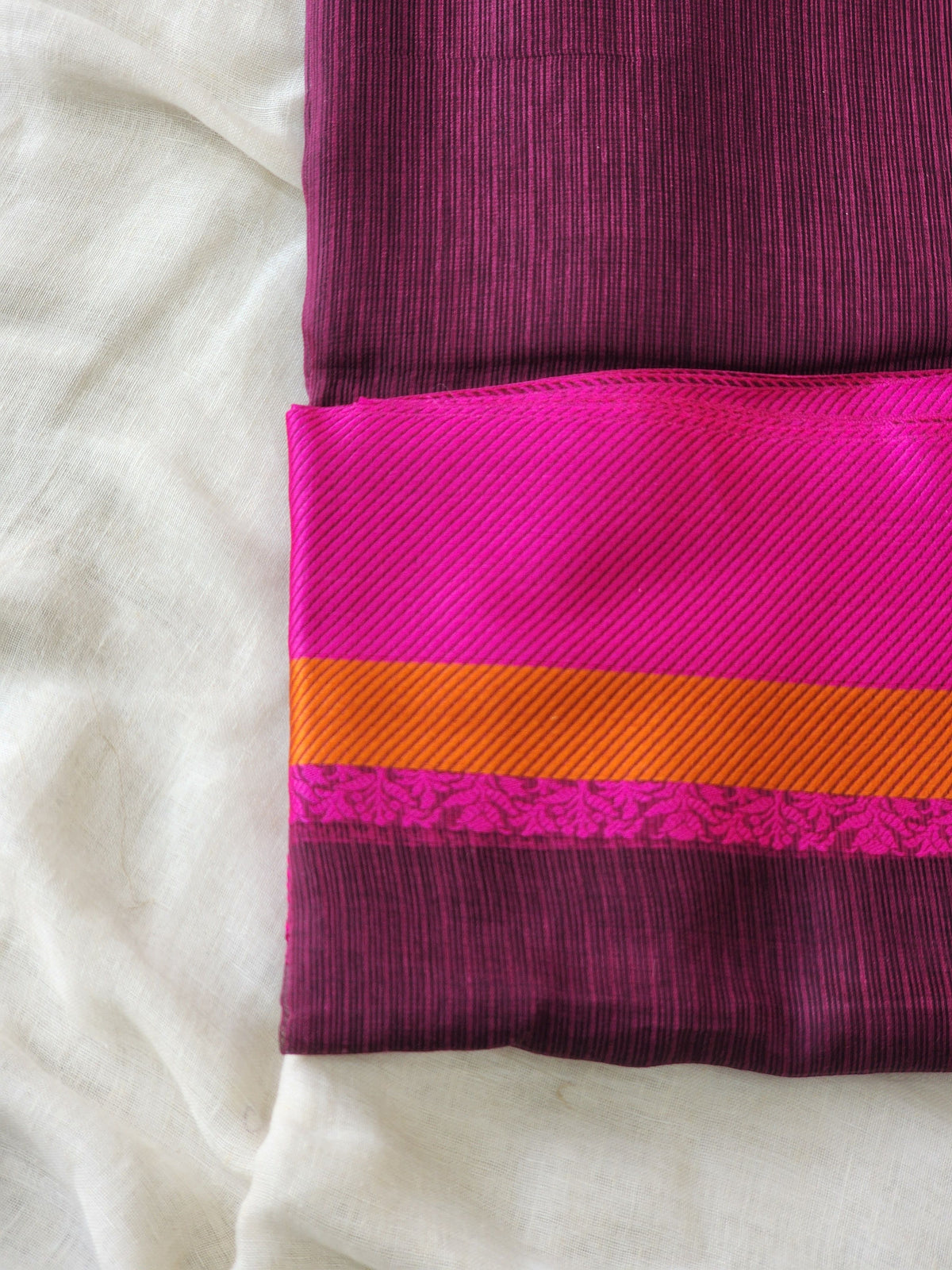 Purple Kota Silk Saree