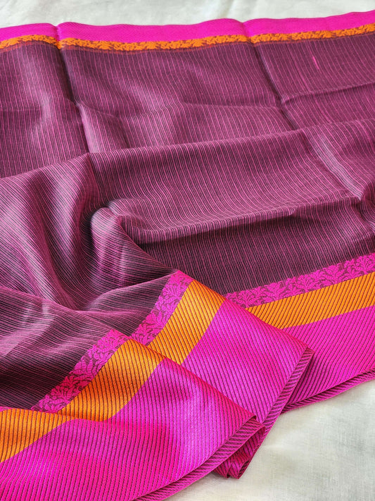 Purple Kota Silk Saree