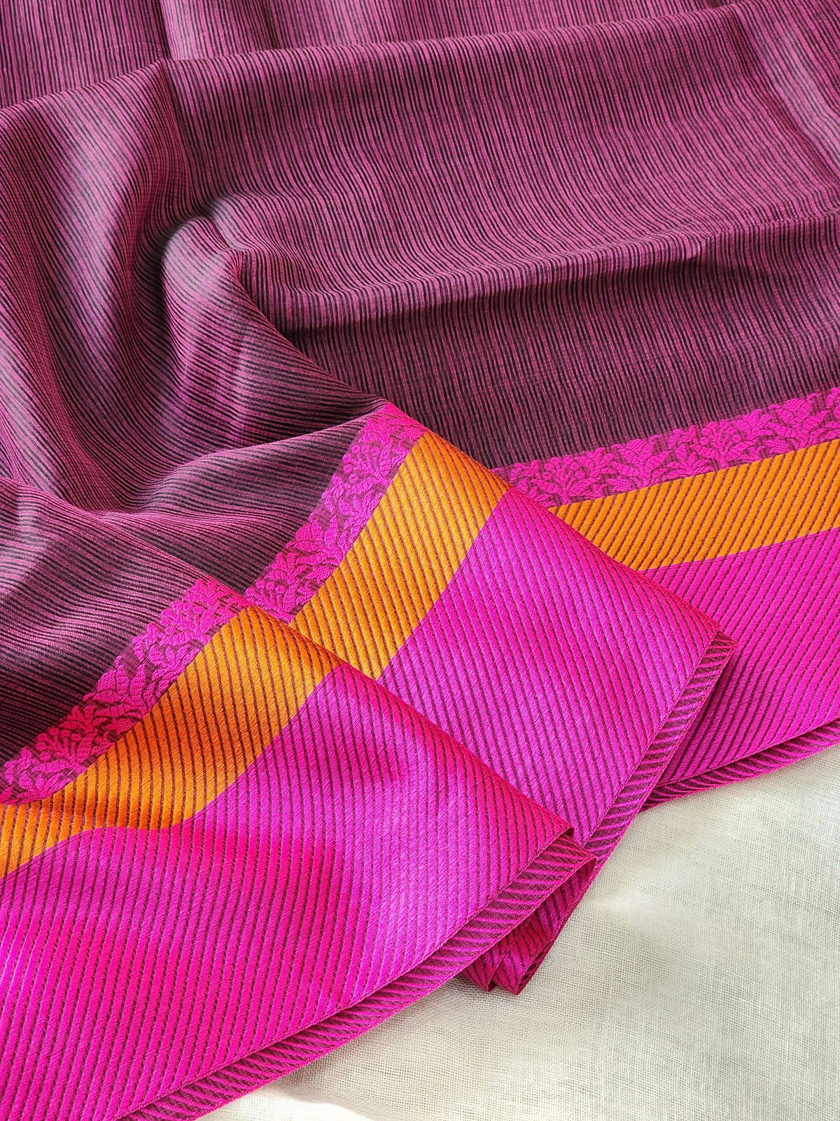 Purple Kota Silk Saree