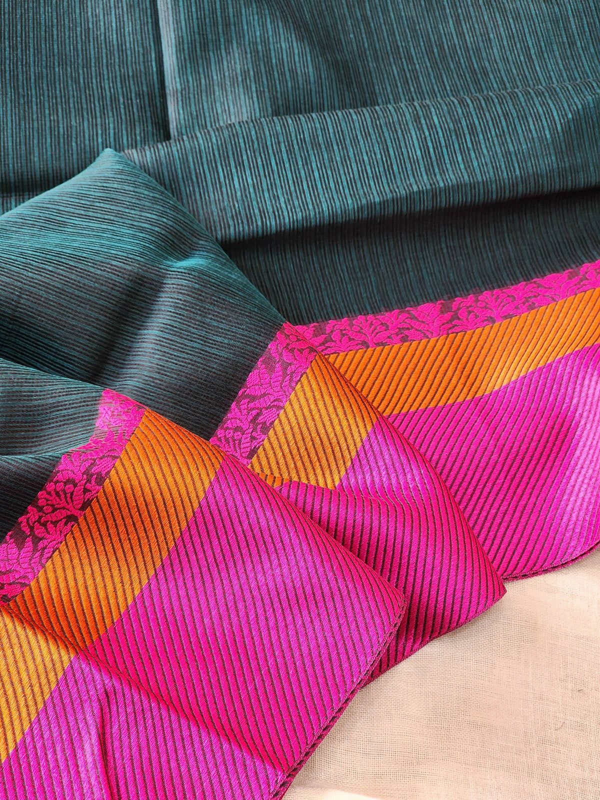 Bottle Green Kota Silk Saree