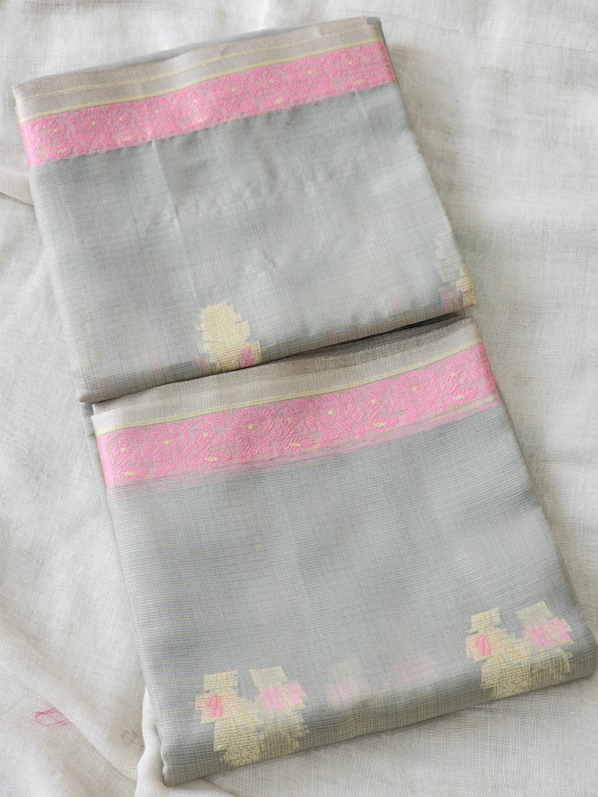 Silver Kota Silk Saree