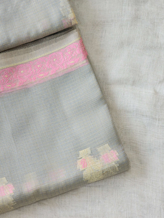 Silver Kota Silk Saree