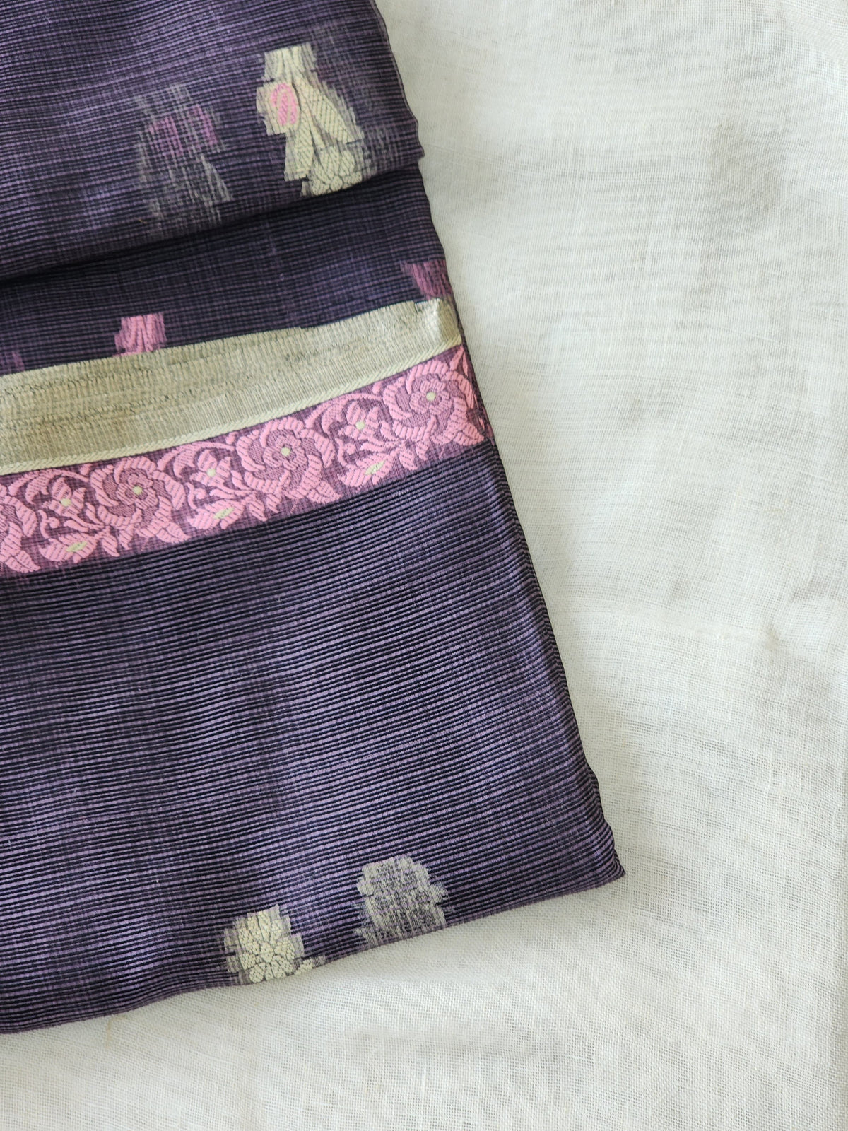 Purple Kota Silk Saree