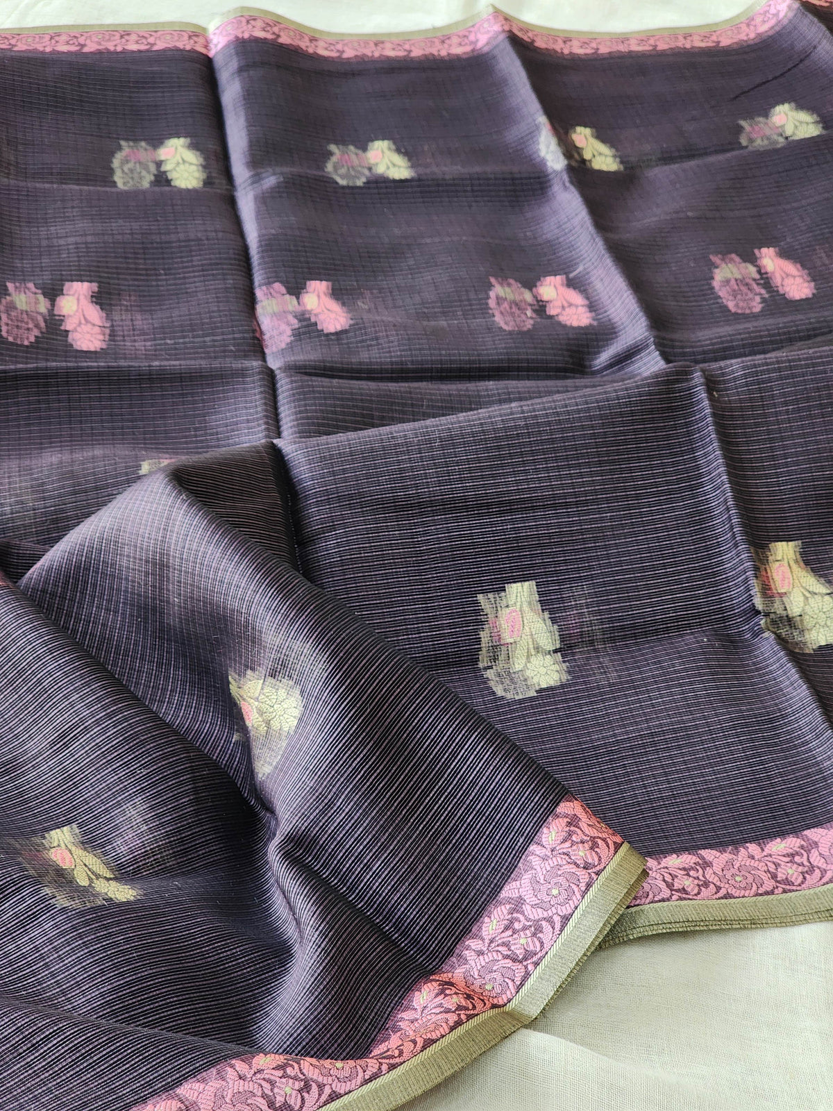 Purple Kota Silk Saree