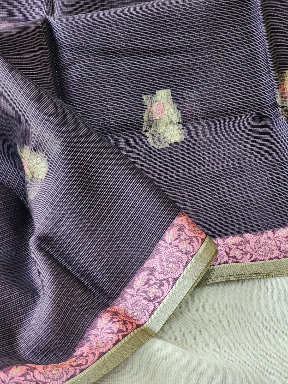 Purple Kota Silk Saree