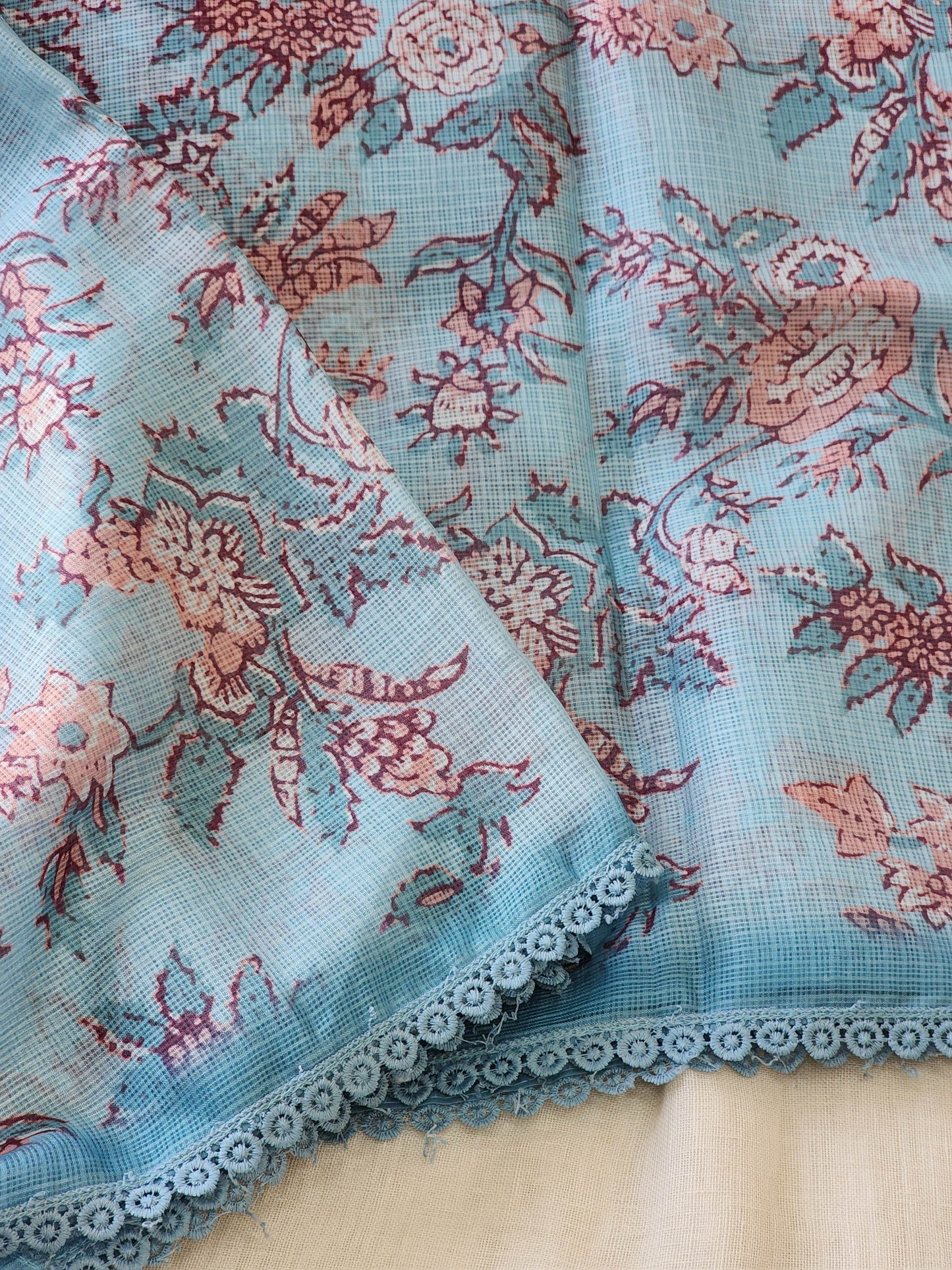 Blue Kota Silk Saree