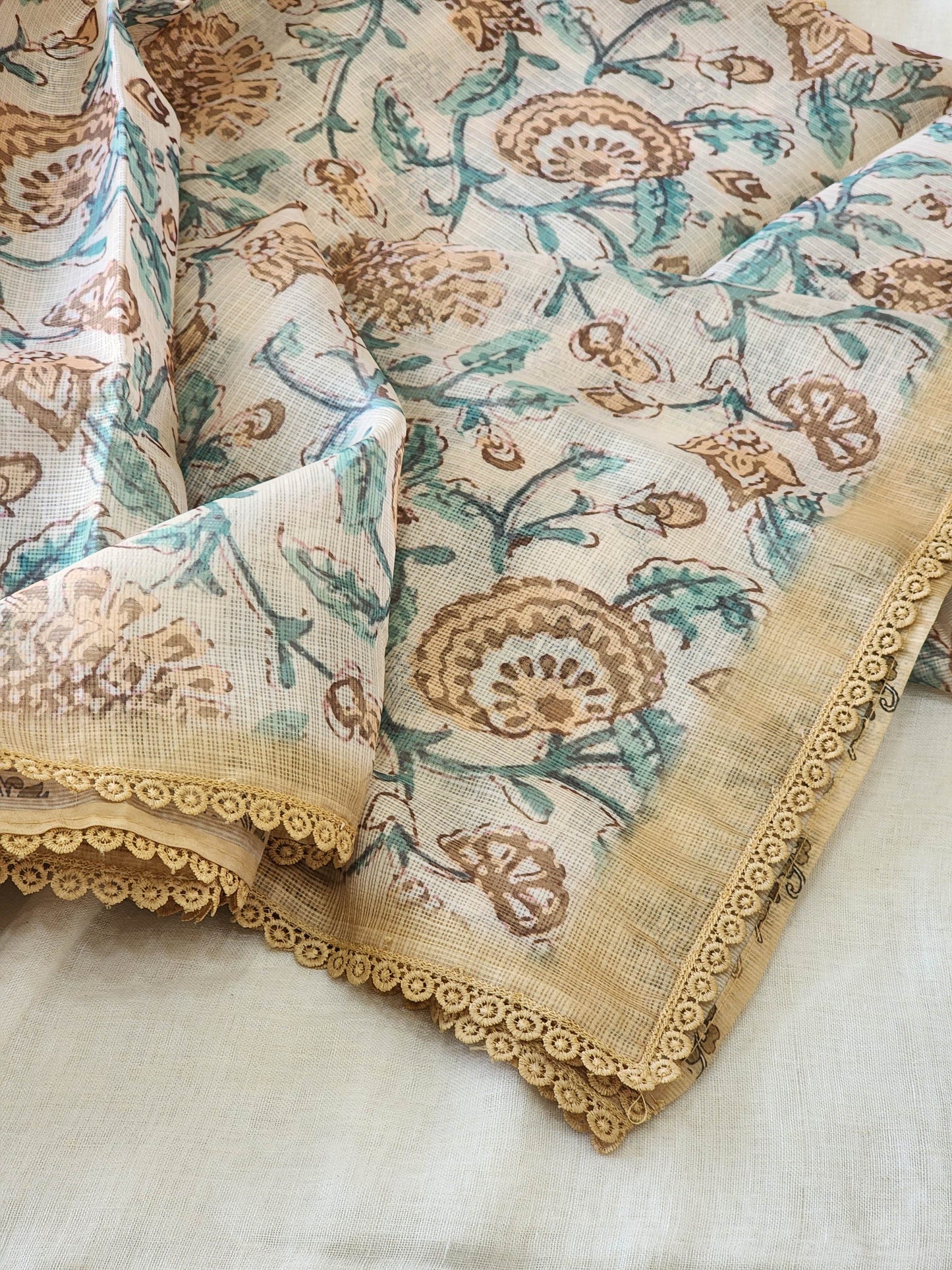 Brown Kota Silk Saree