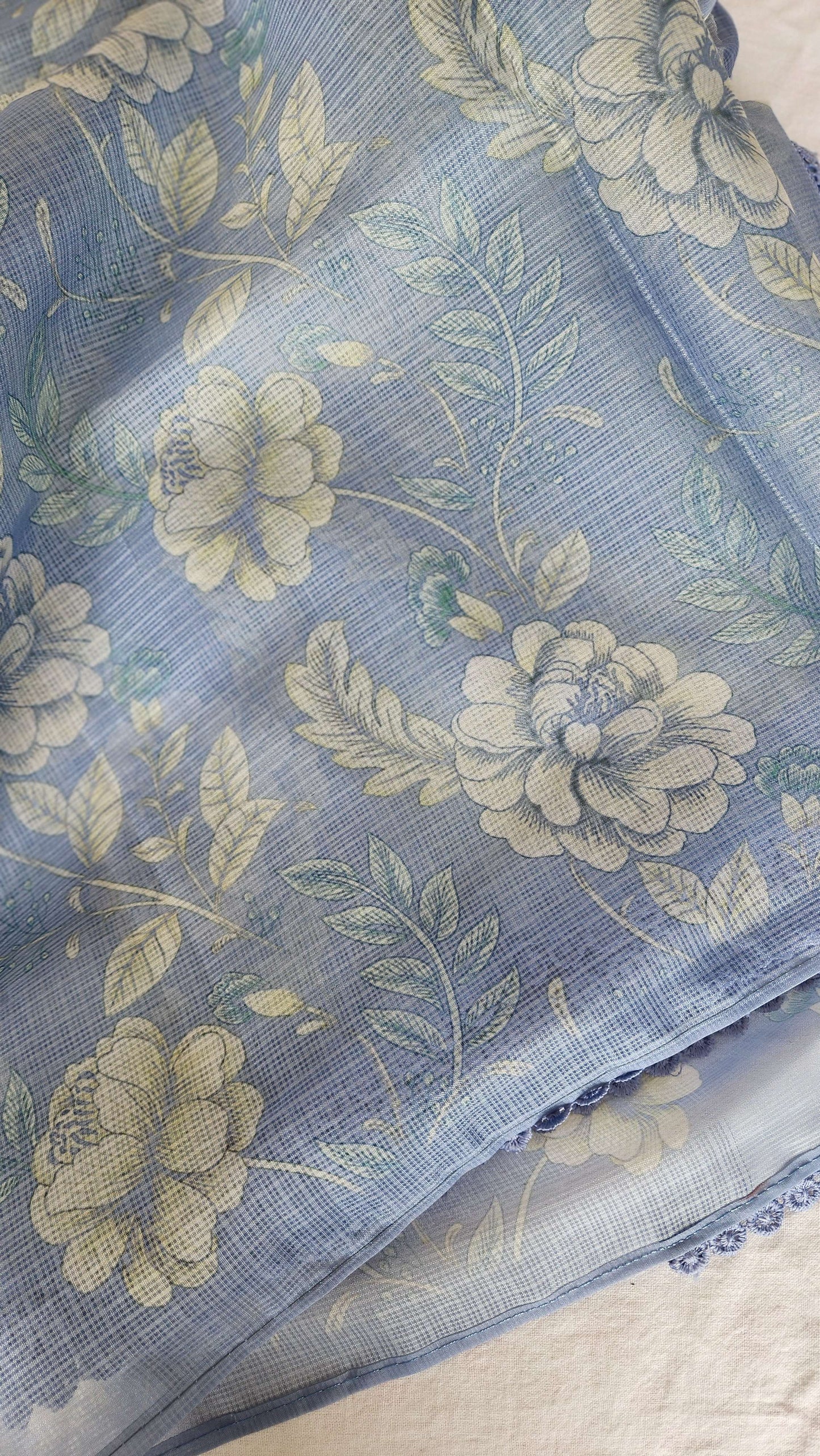 Blue Kota Silk Saree