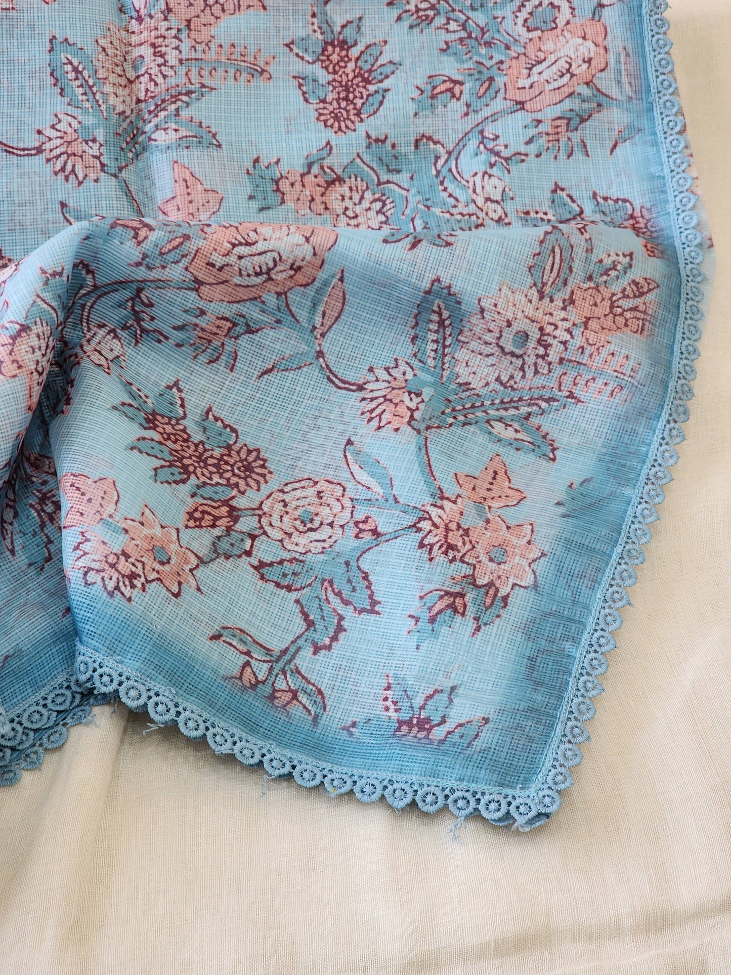 Blue Kota Silk Saree