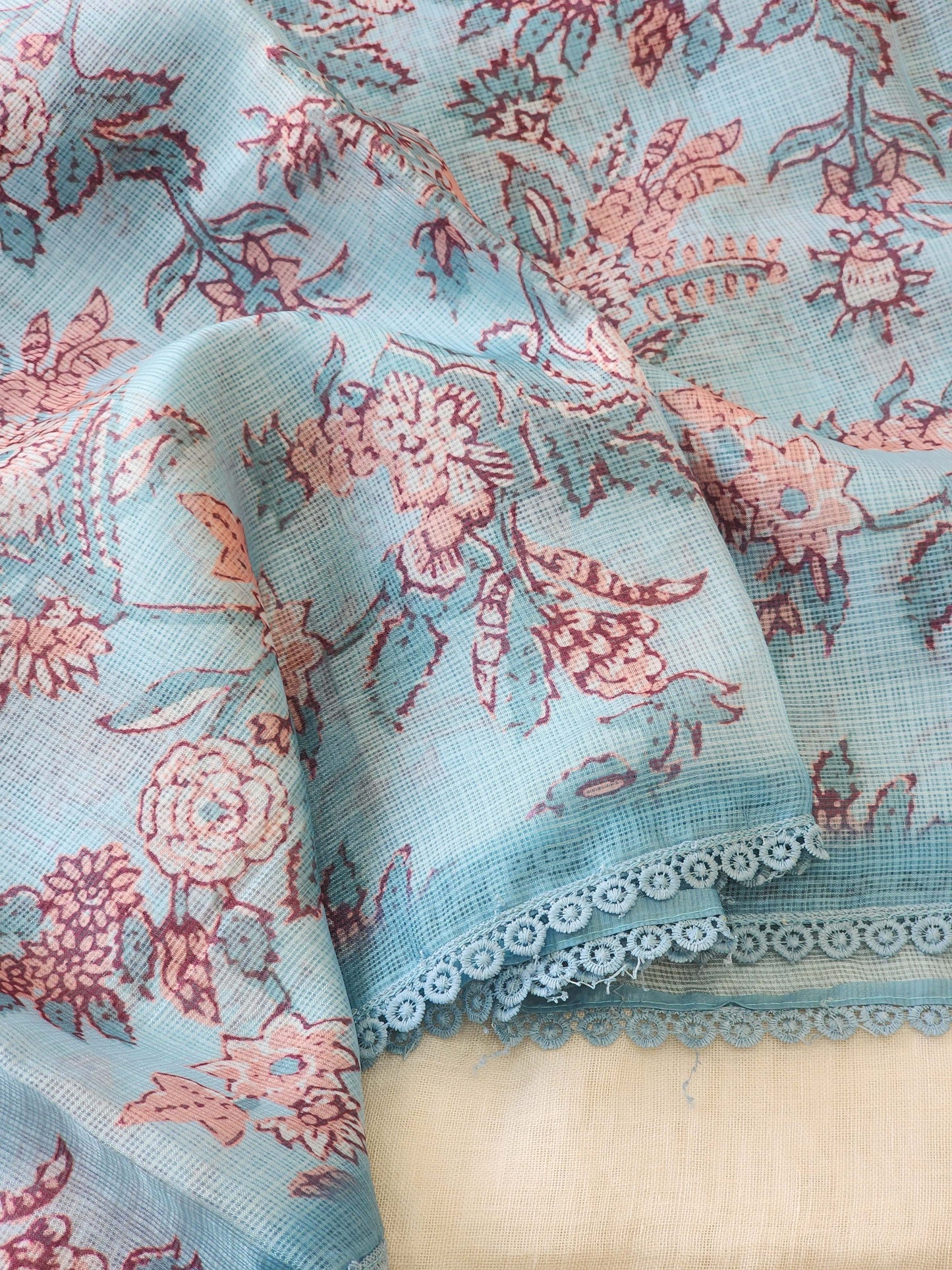 Blue Kota Silk Saree