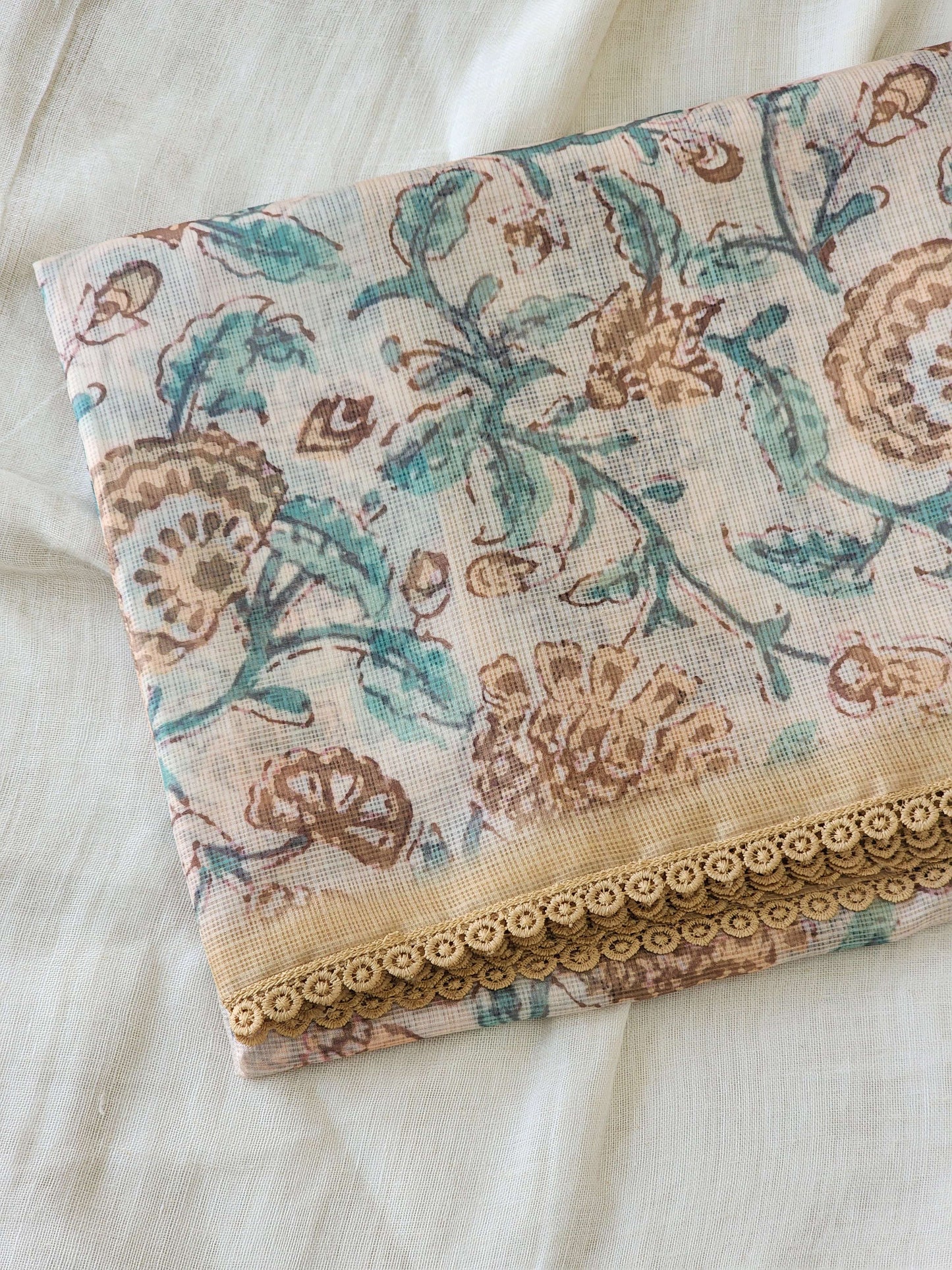 Brown Kota Silk Saree