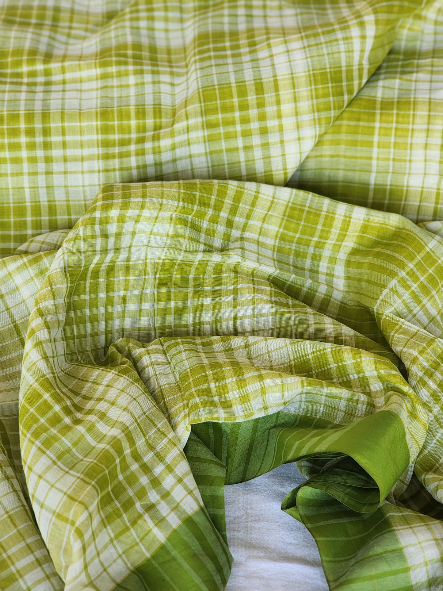 Green Cotton Handloom Saree