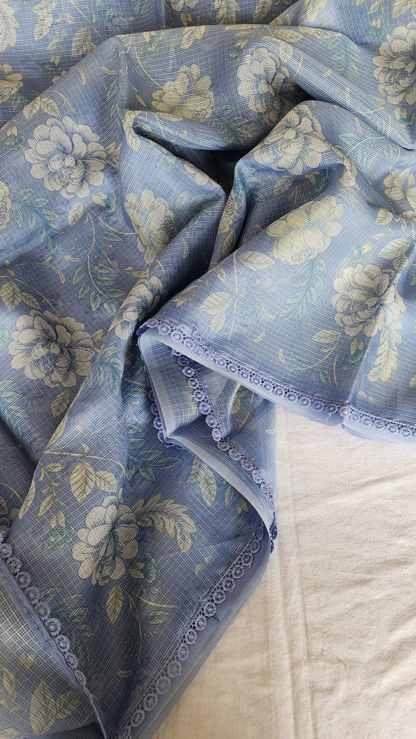 Blue Kota Silk Saree