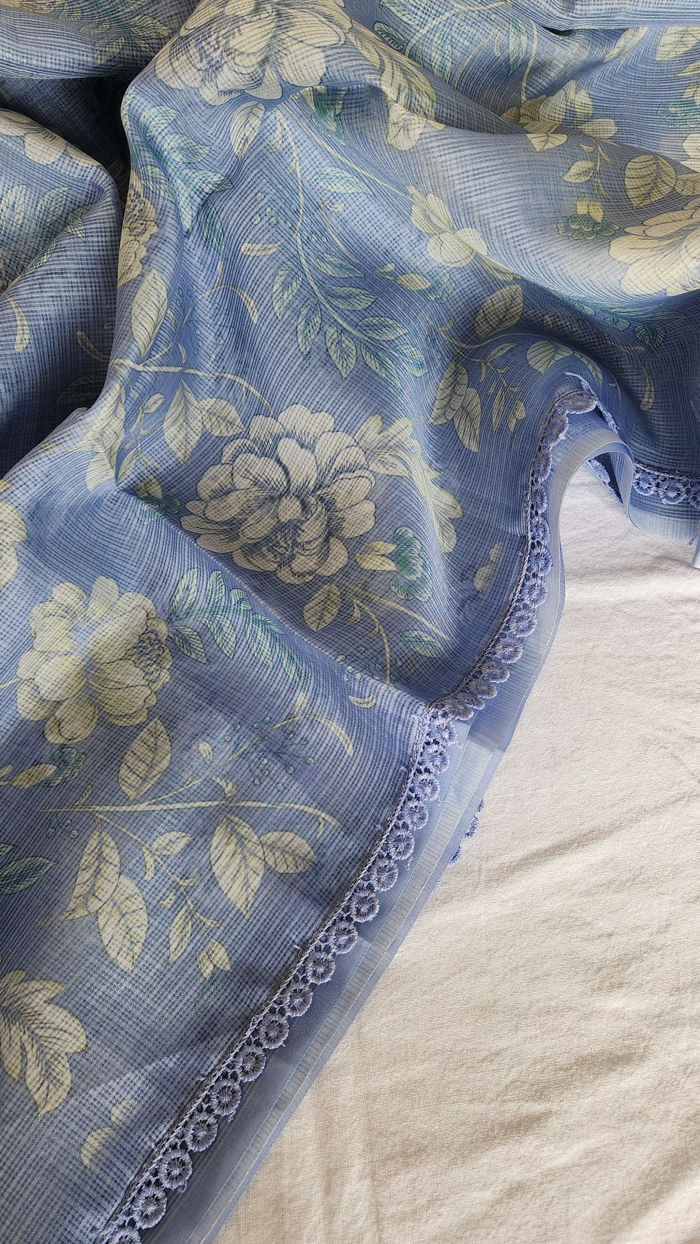 Blue Kota Silk Saree