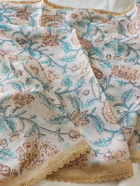 Brown Kota Silk Saree