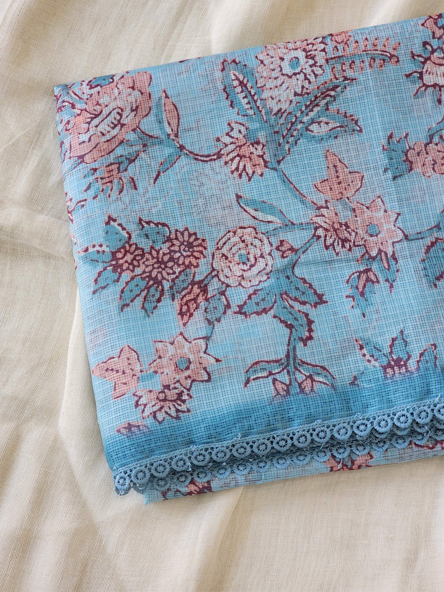 Blue Kota Silk Saree